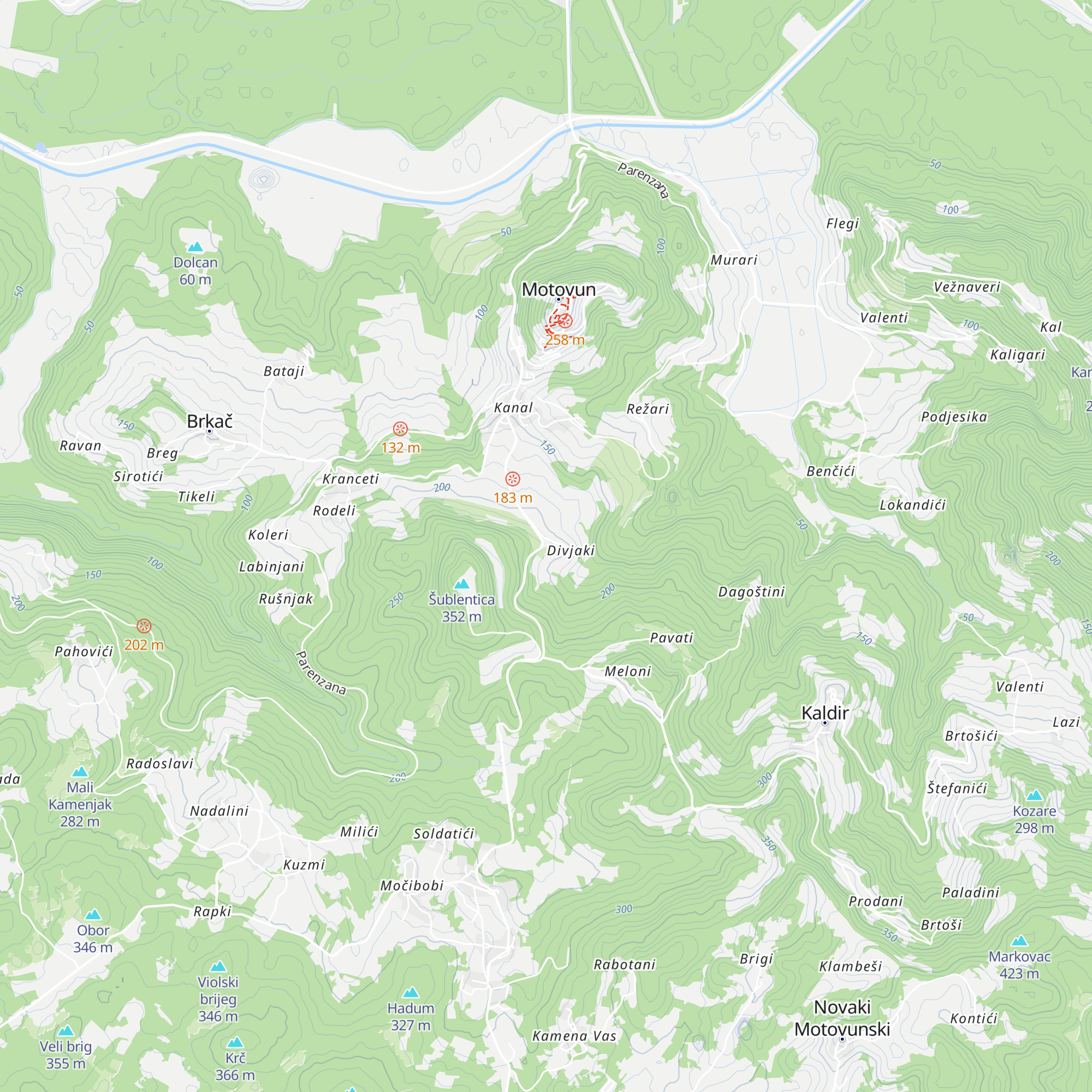 Vidik map