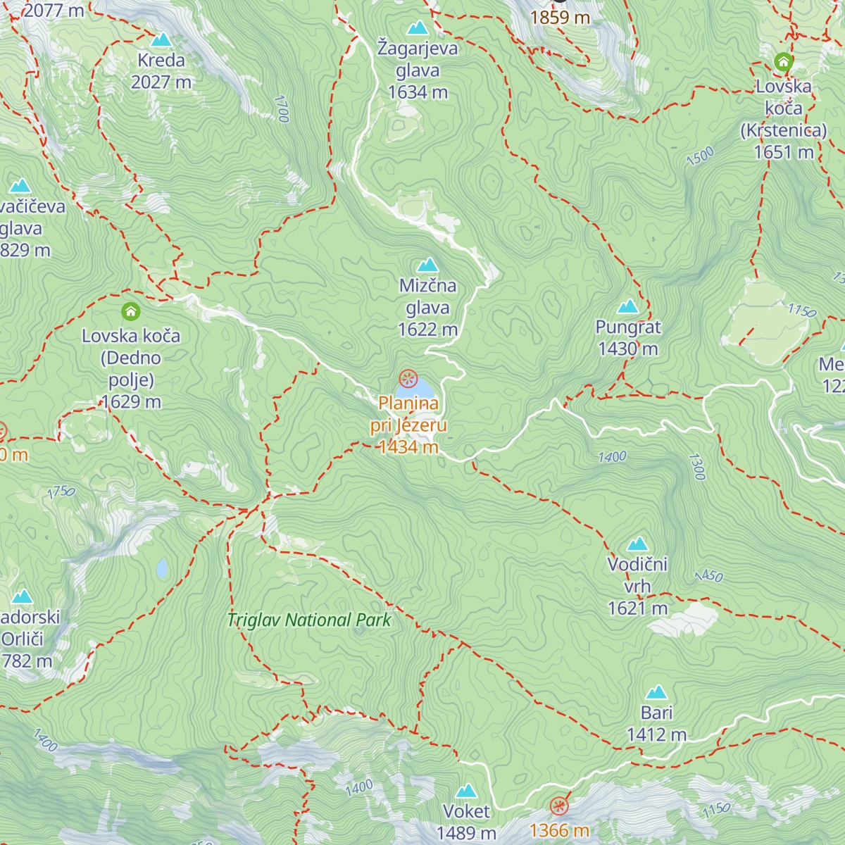 Koča na Planini pri Jezeru map