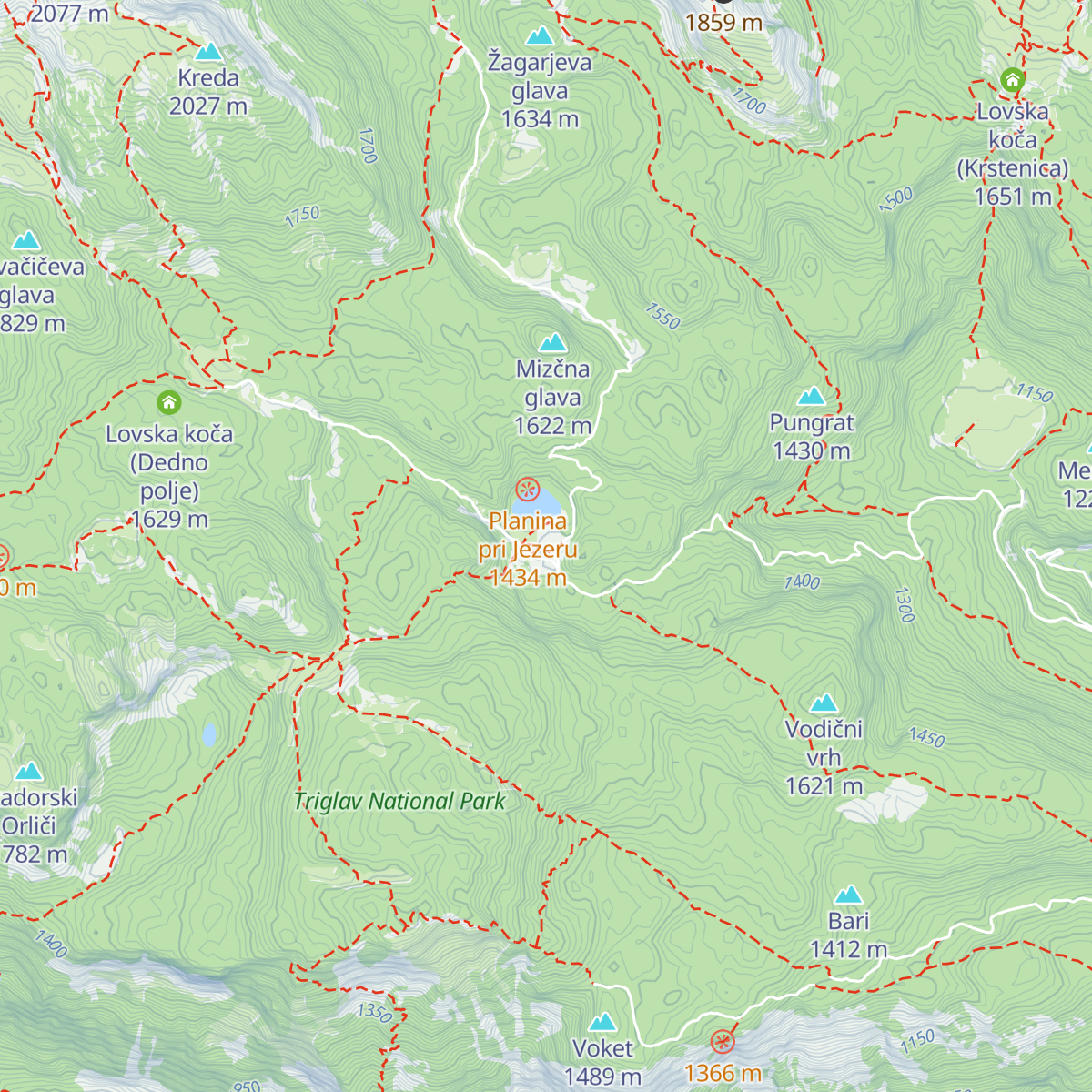 Koča na Planini pri Jezeru map