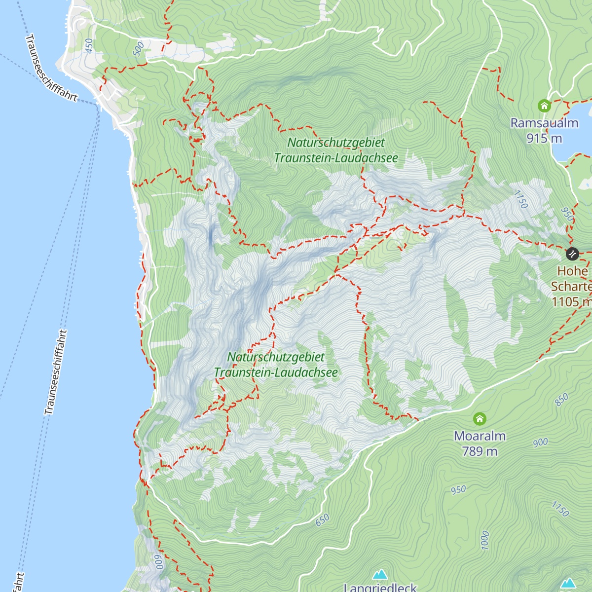Traunsteinhaus map