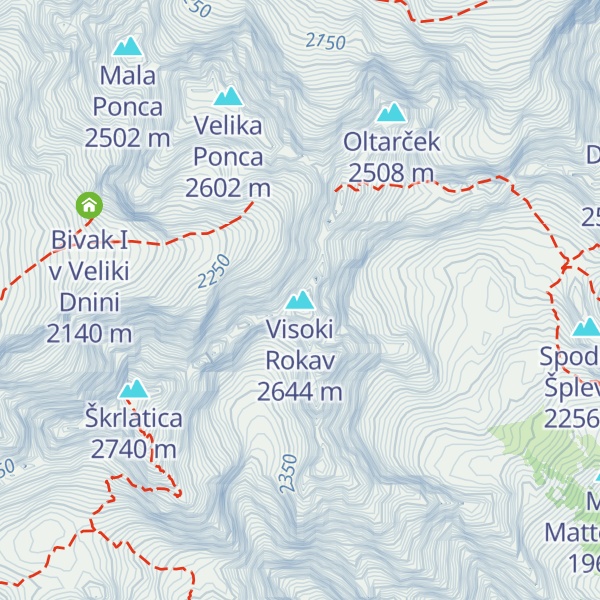 Map of Visoki Rokav