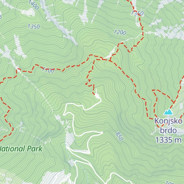 Map of Spodnja koča v Prodih