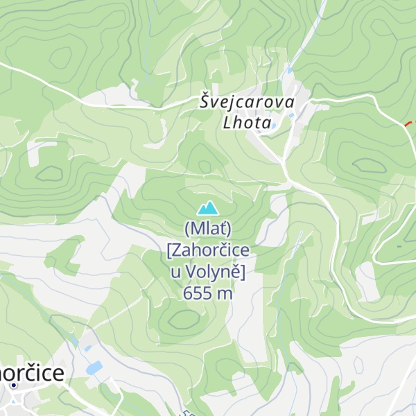Map of (Mlať) [Zahorčice u Volyně]