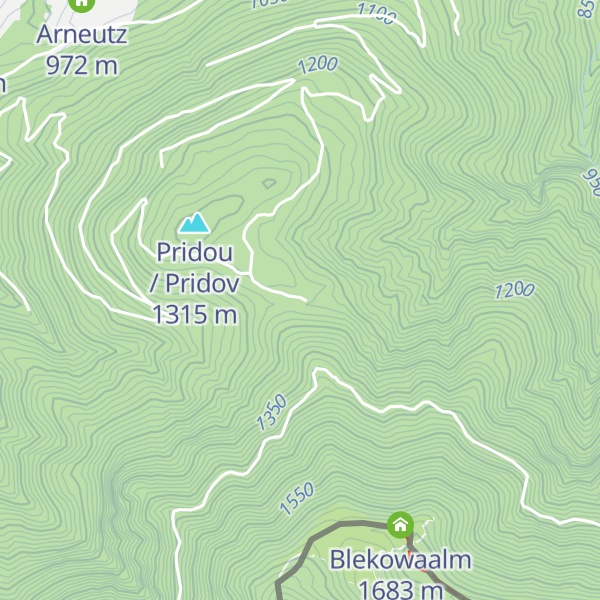 Map of Pridouhütte