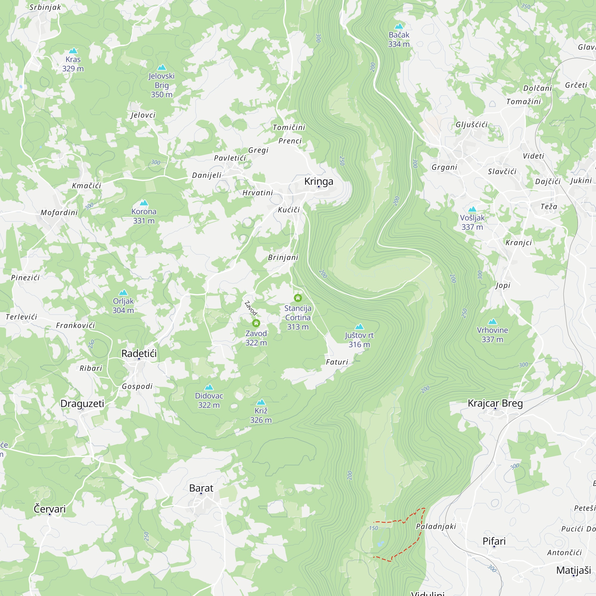 Stancija Cortina map