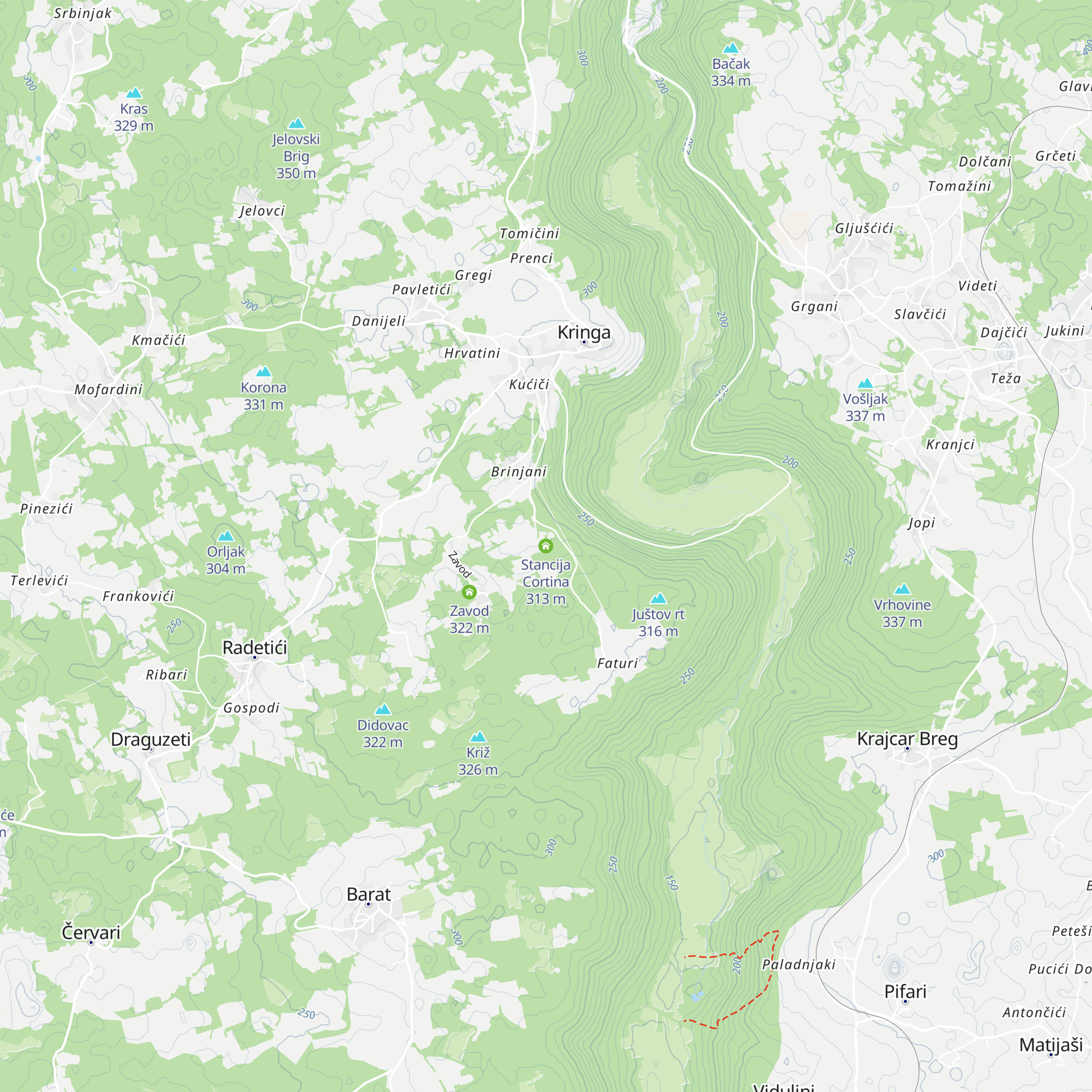 Stancija Cortina map