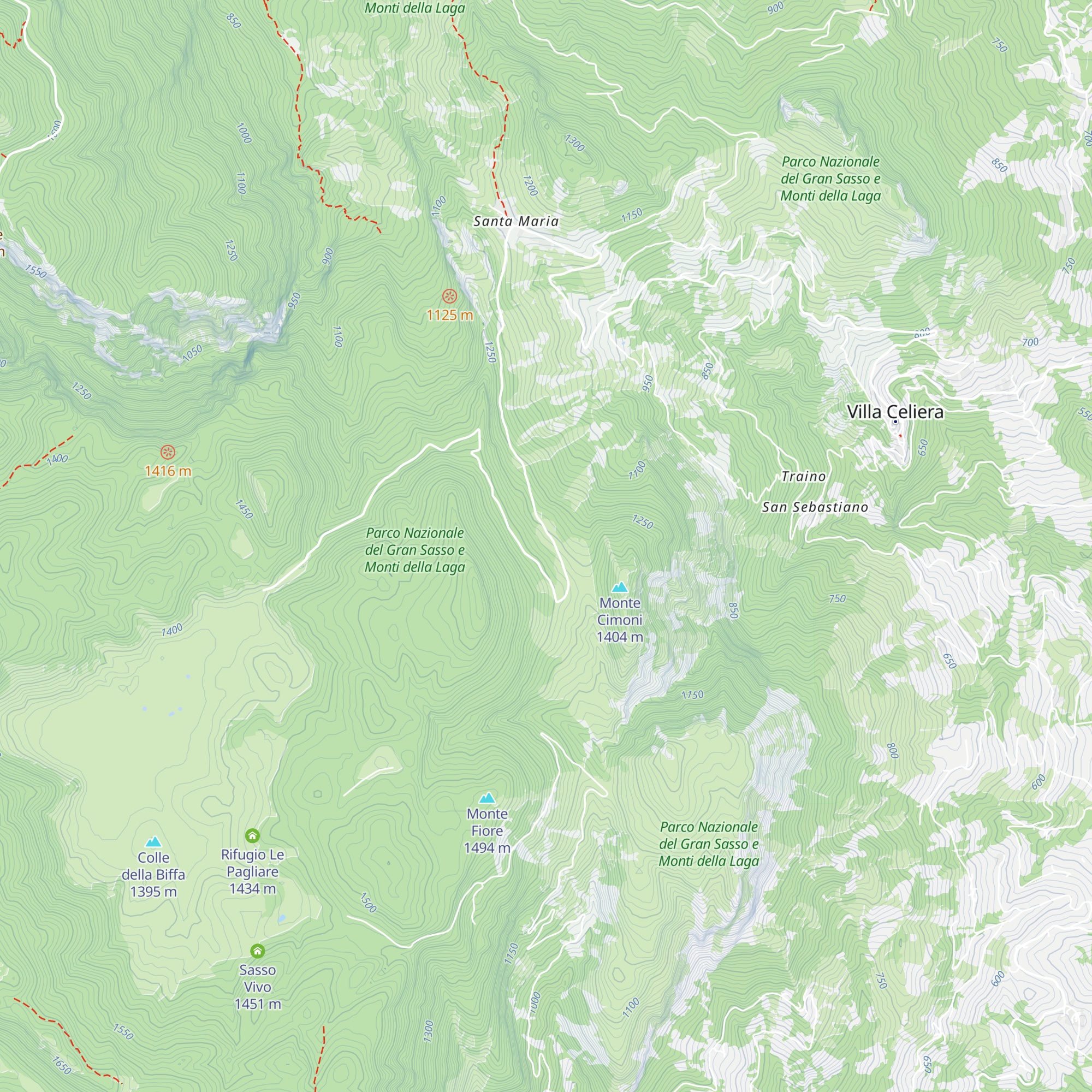 Rifugio Pantani map