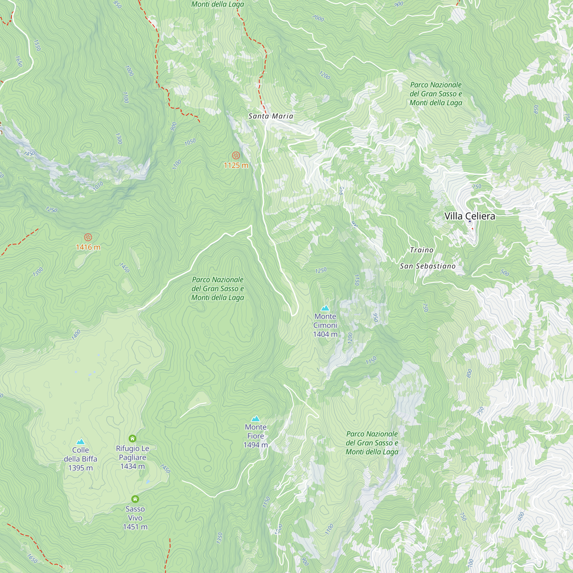 Rifugio Pantani map