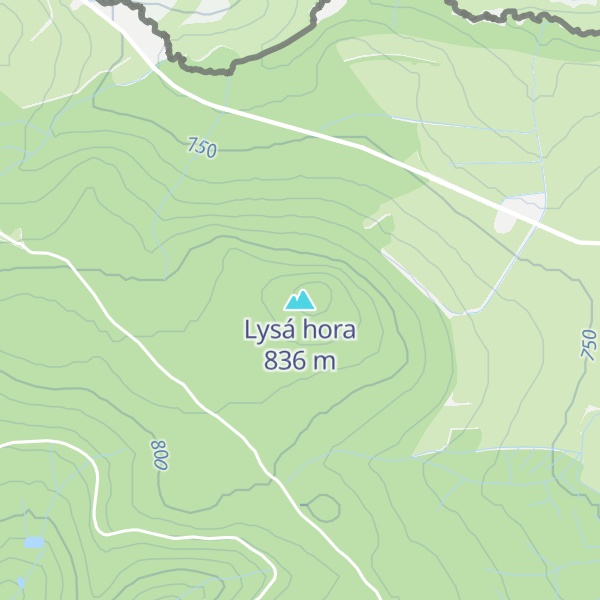 Map of Lysá hora