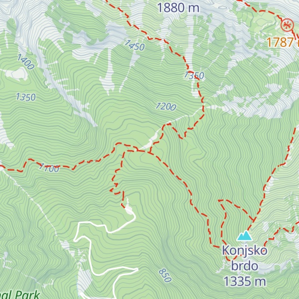 Map of Gornja lovska koča v Prodih