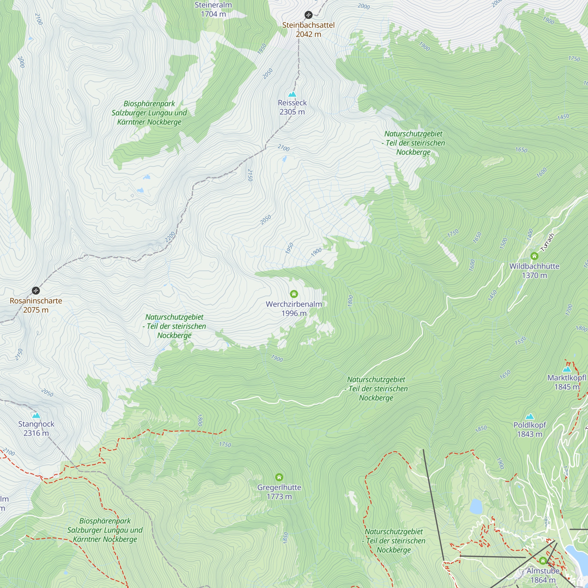 Werchzirbenalm map