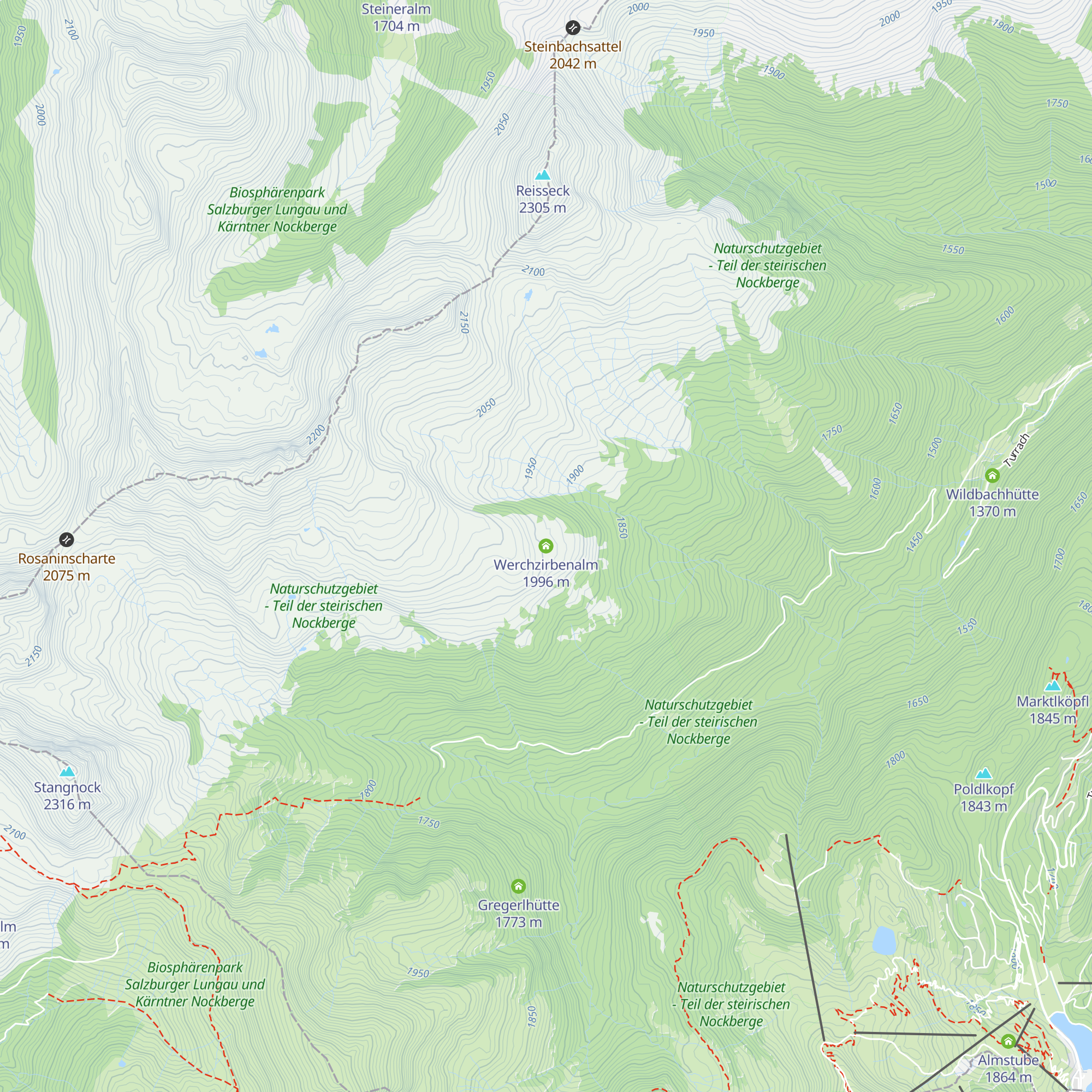 Werchzirbenalm map
