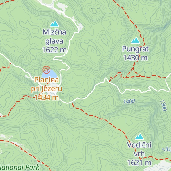 Map of Lovska koča (Planina pri Jezeru)