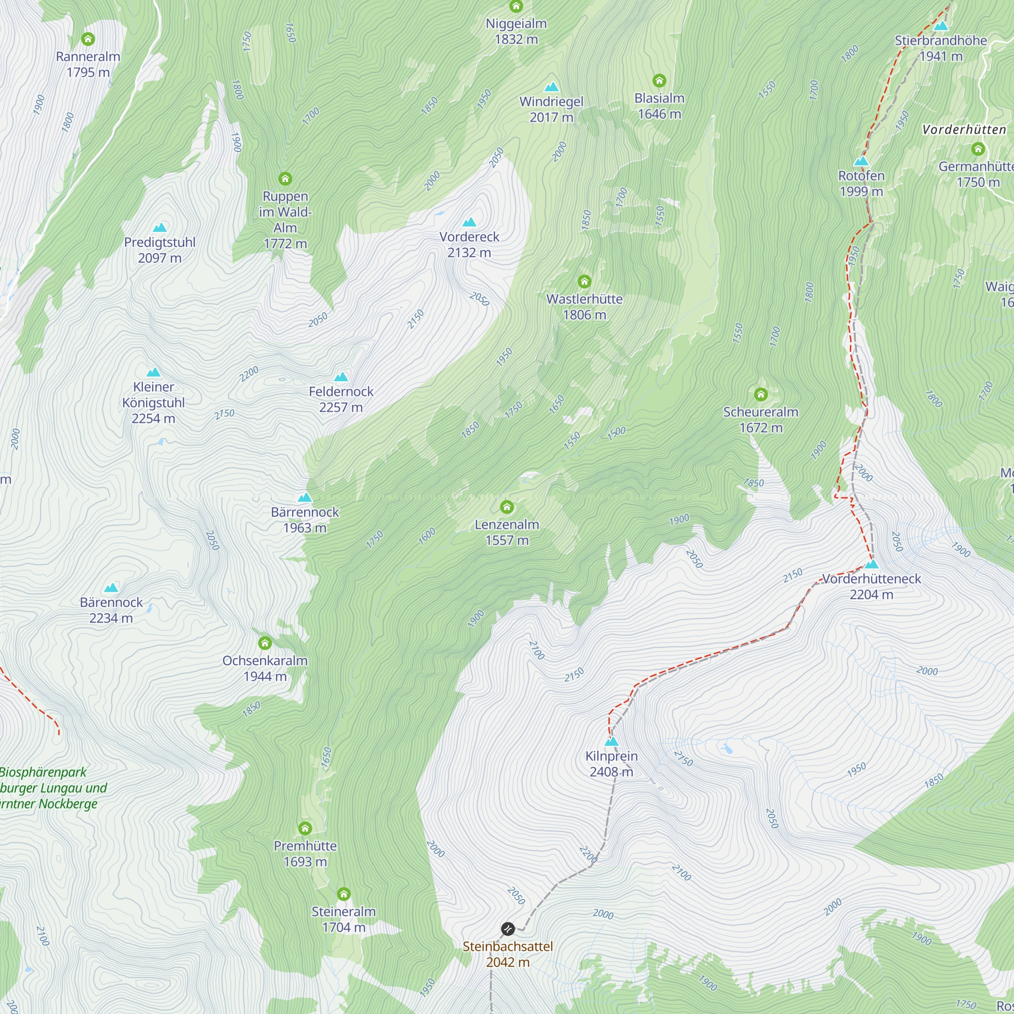Lenzenalm map