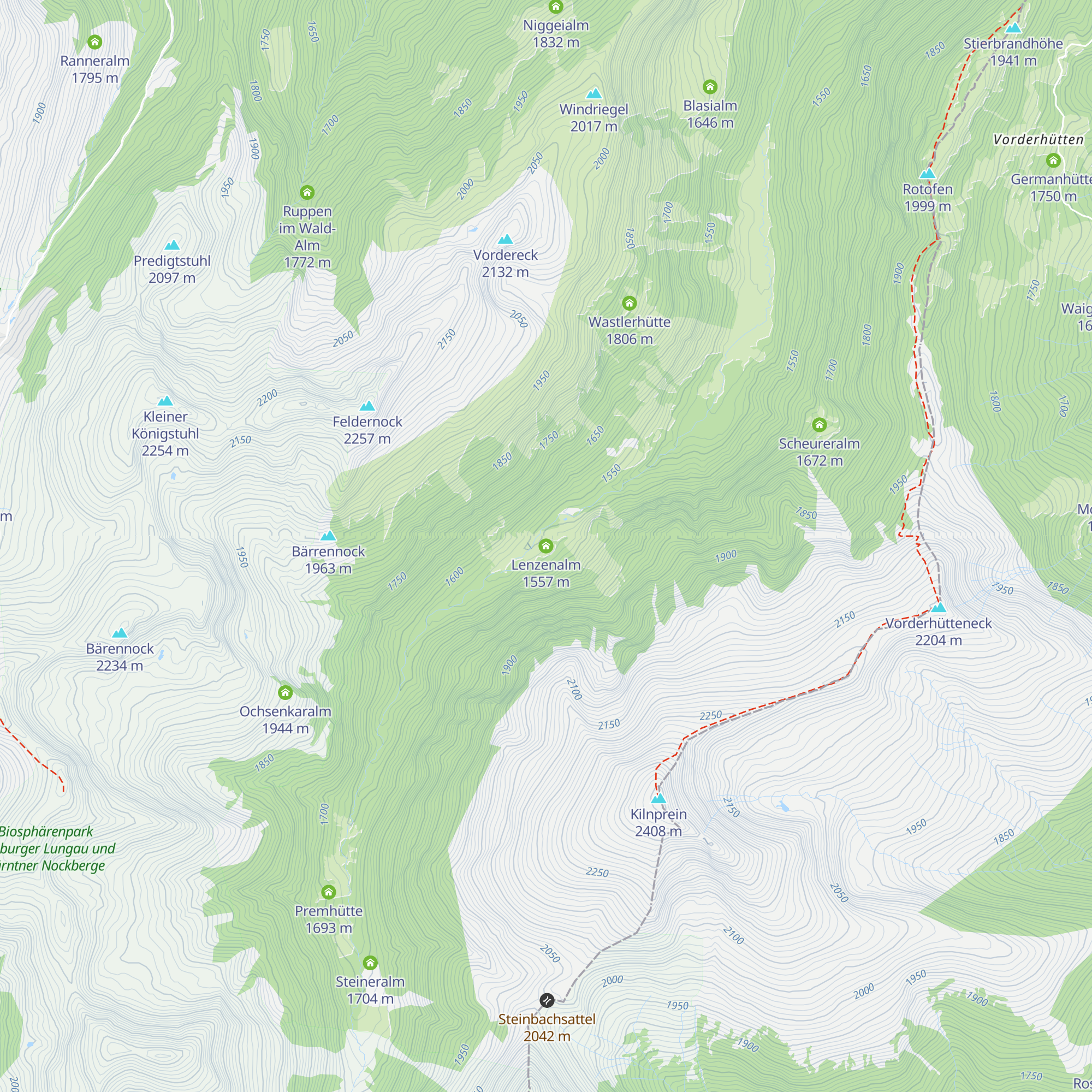 Lenzenalm map