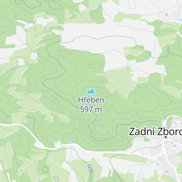 Map of Hřeben