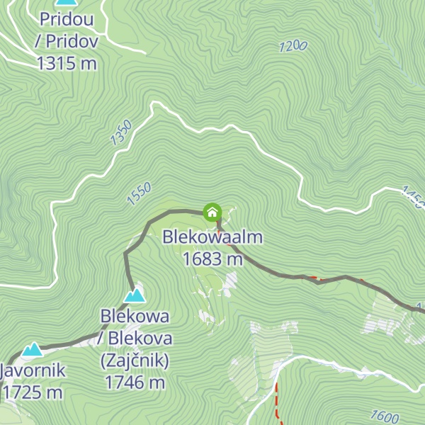 Map of Blekowaalm