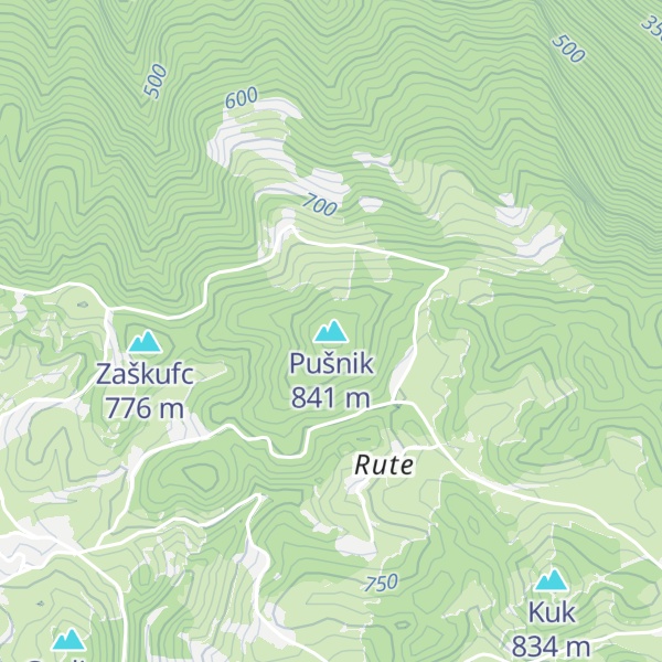 Map of Pušnik