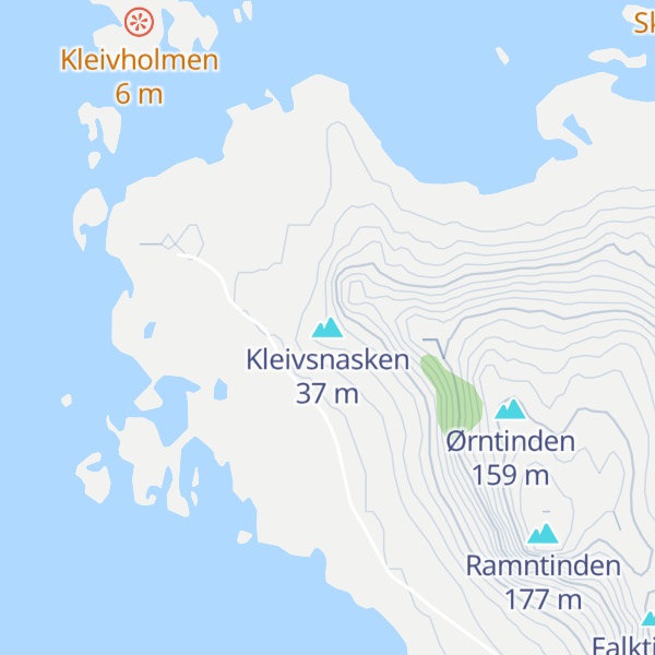 Map of Kleivsnasken