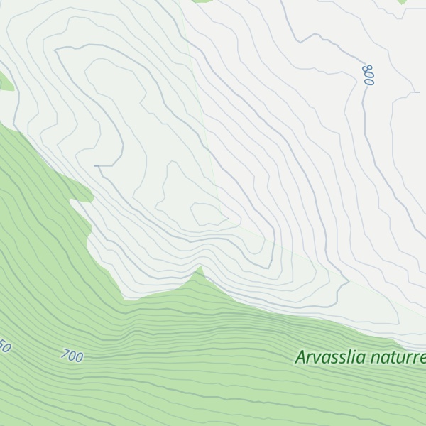 Map of Arvassfjellet