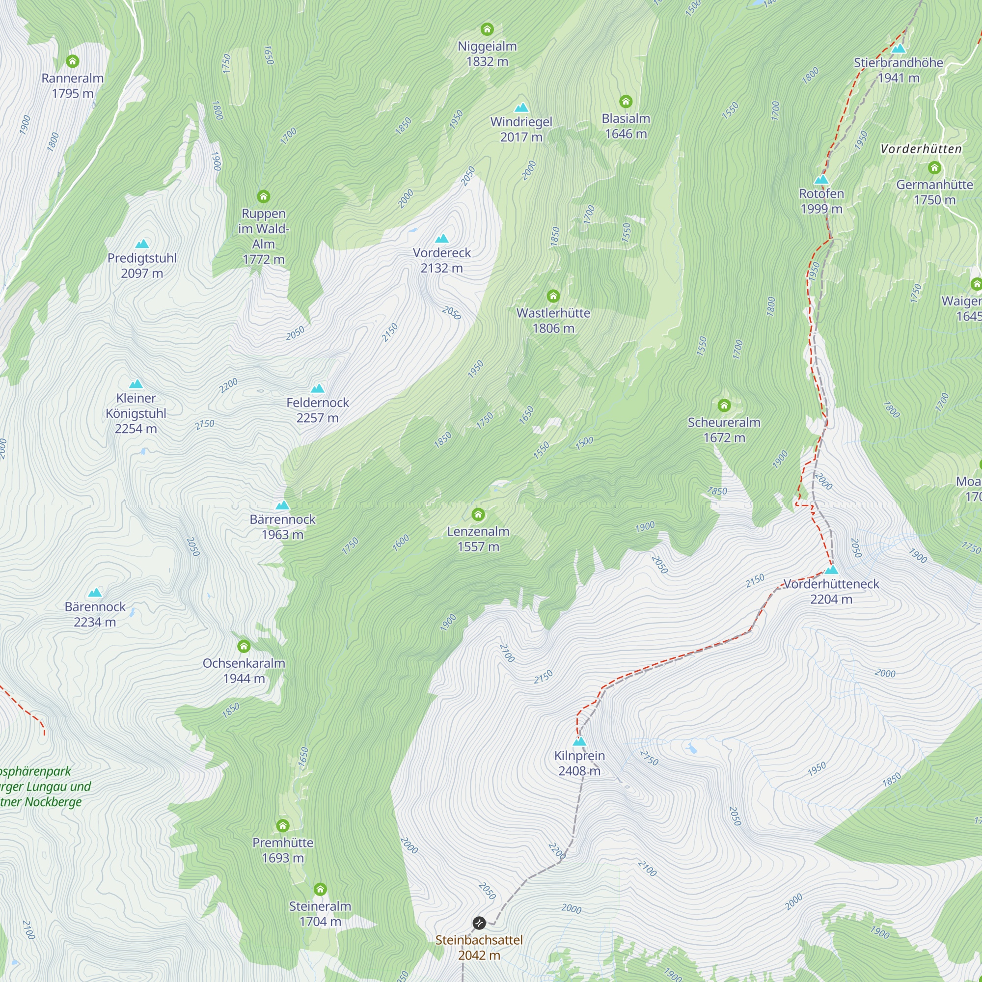 Harreralm map