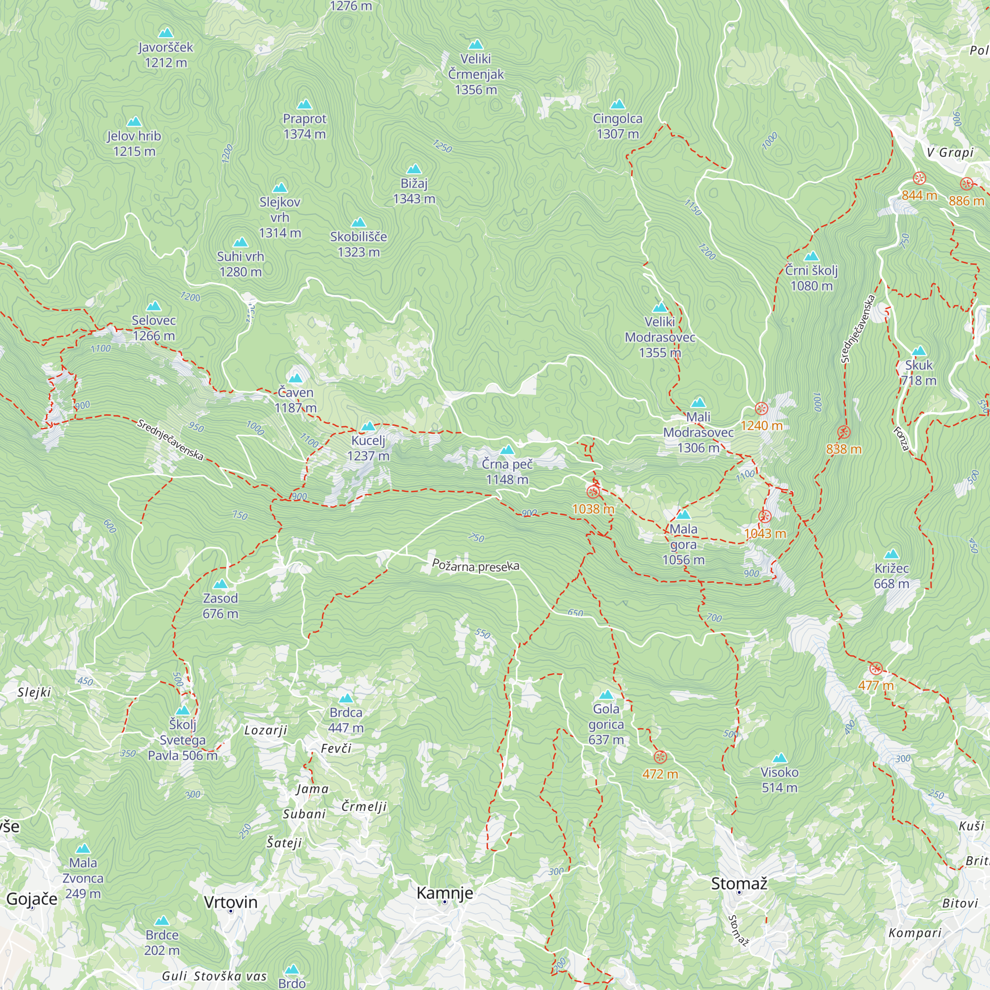 Bivak Črna peč (LD Čaven) map