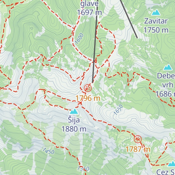 Map of Visoki Orlov rob