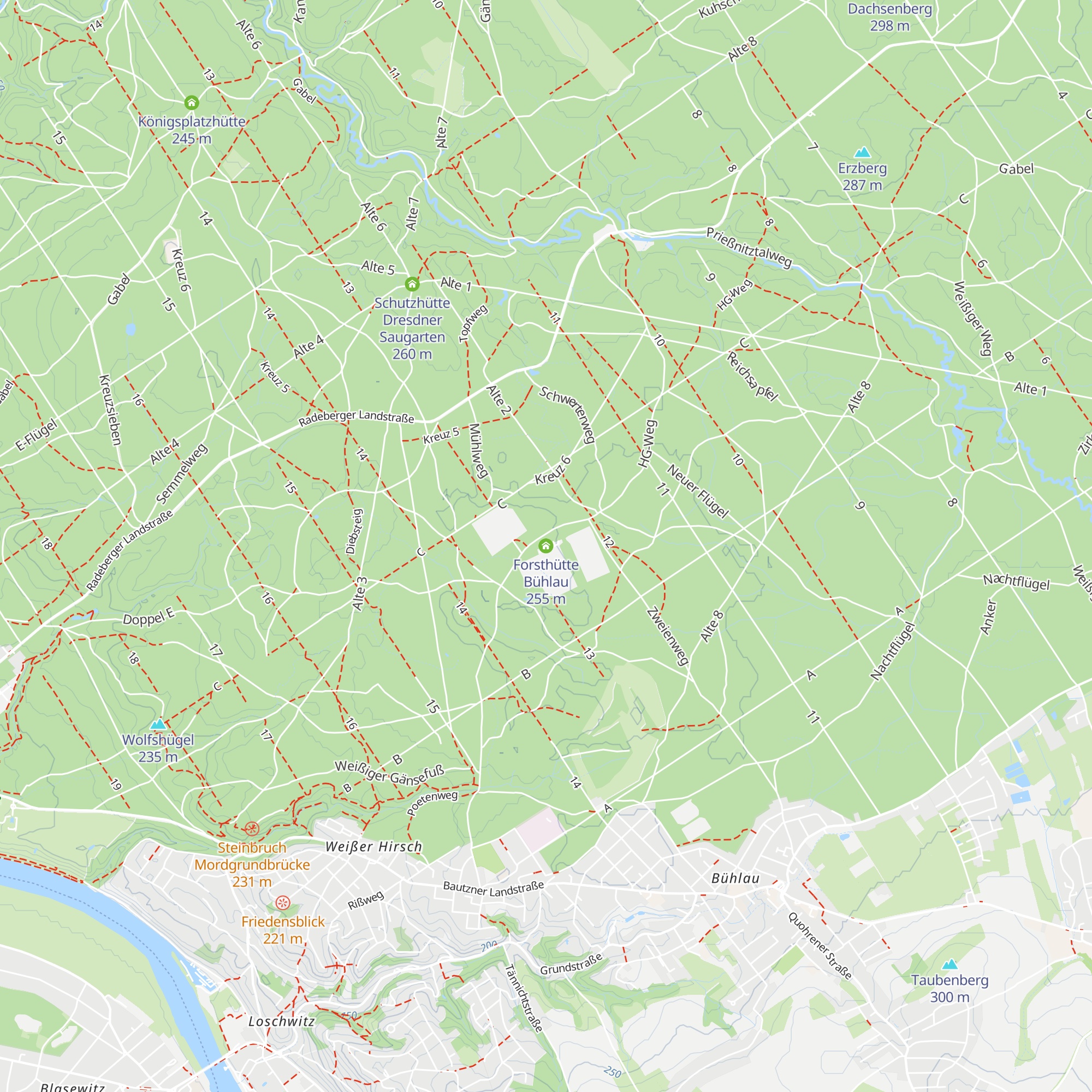 Forsthütte Bühlau map