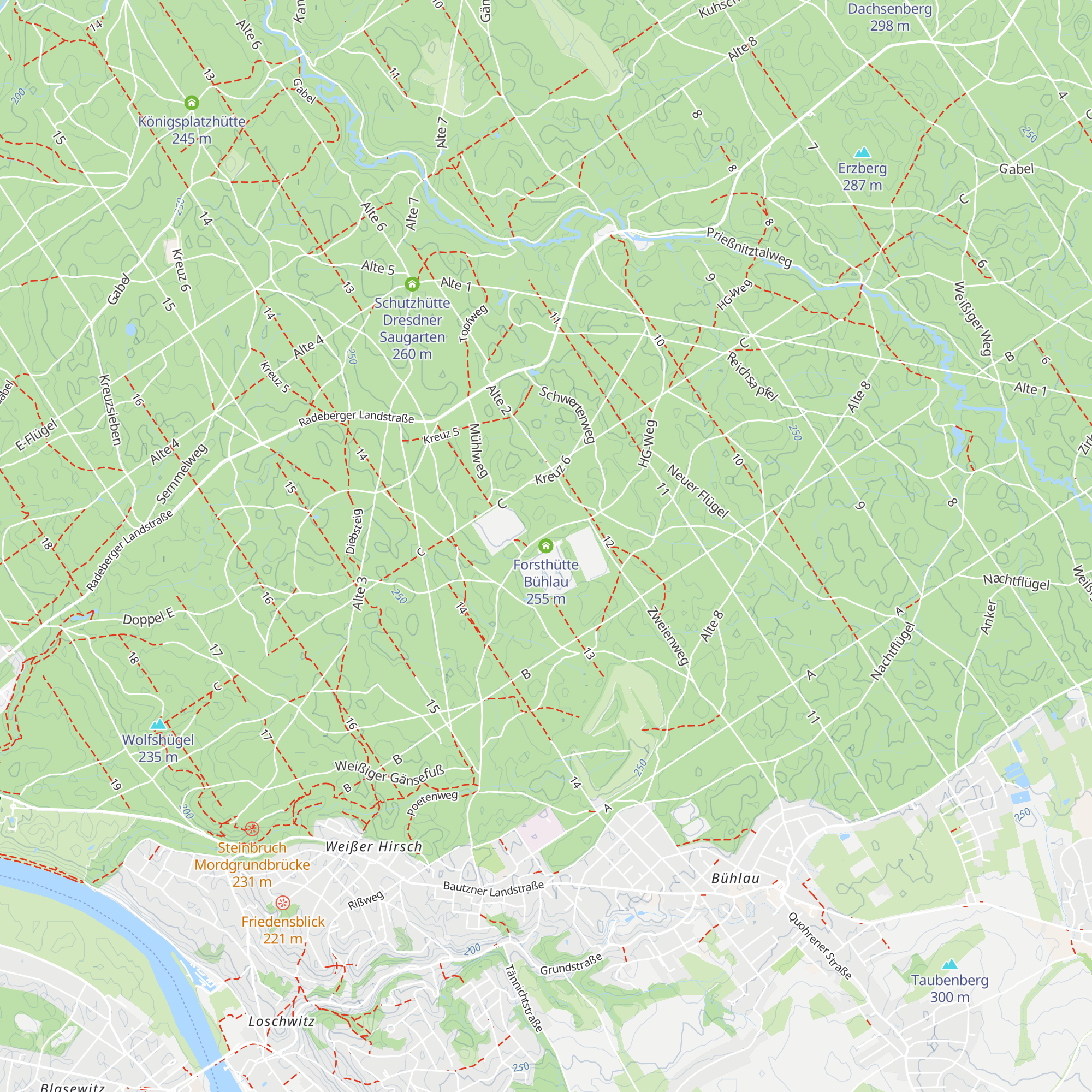 Forsthütte Bühlau map