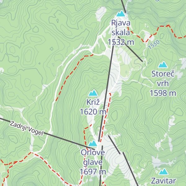 Map of Križ