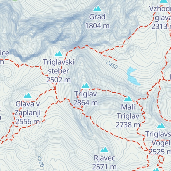 Map of Triglav