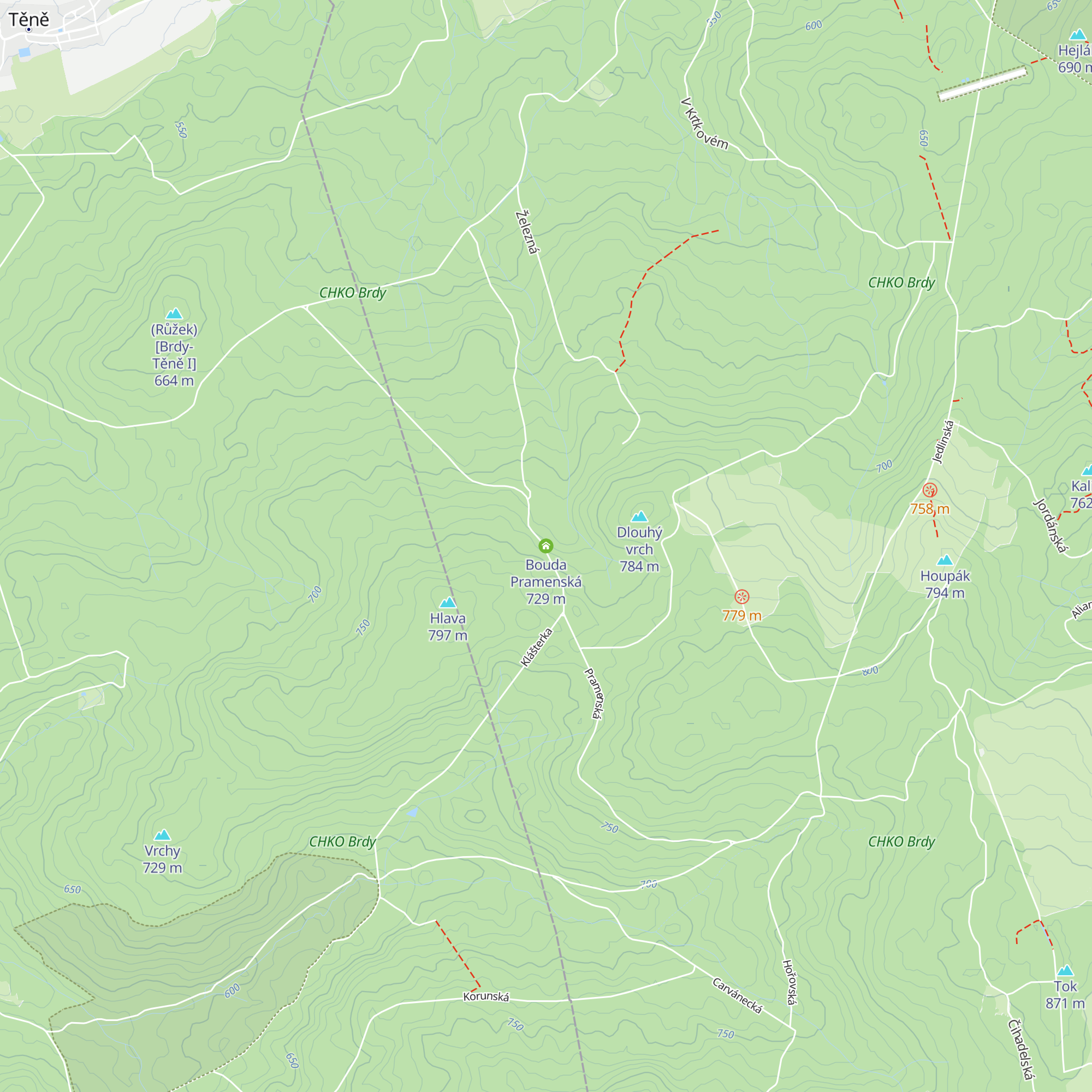 Bouda Pramenská map