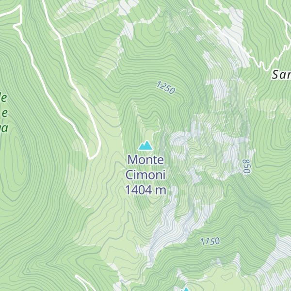 Map of Monte Cimoni