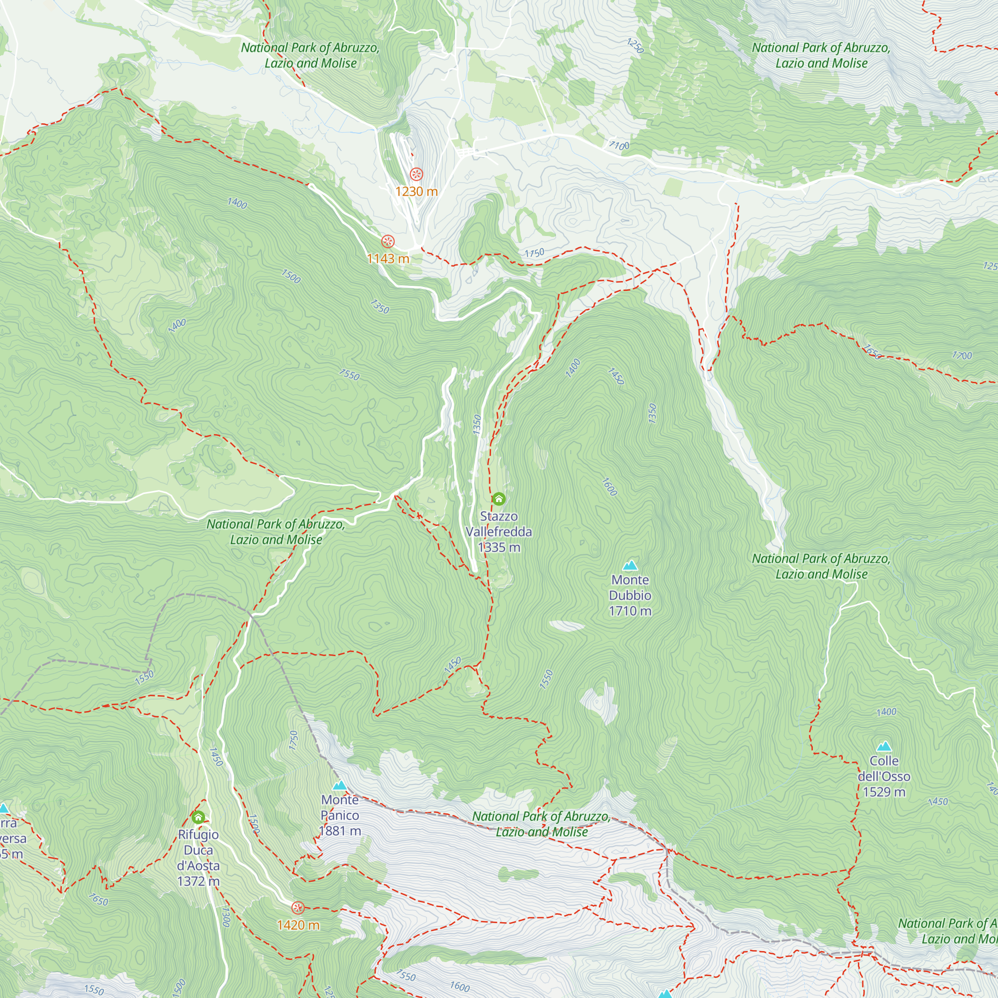 Stazzo Vallefredda map
