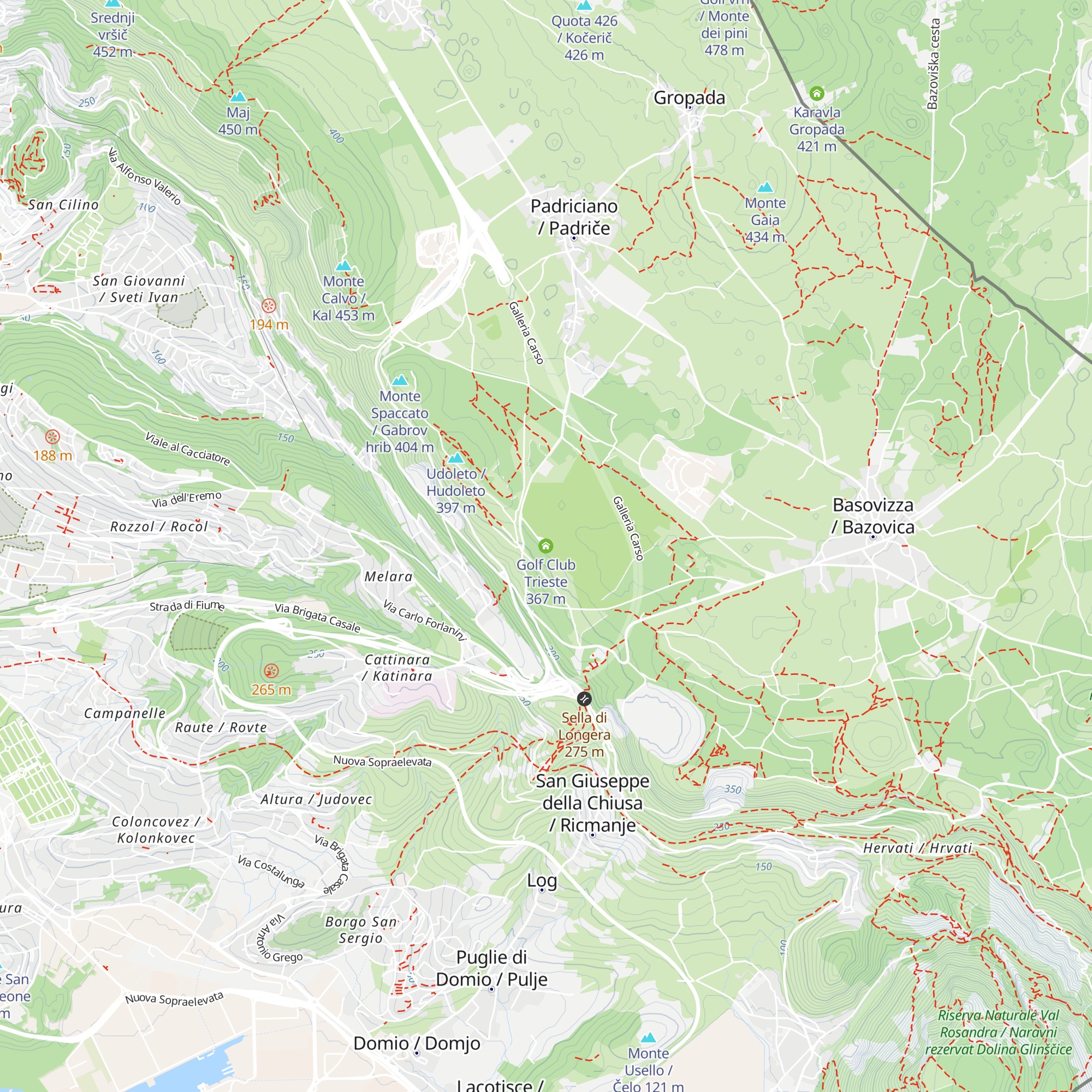 Golf Club Trieste map