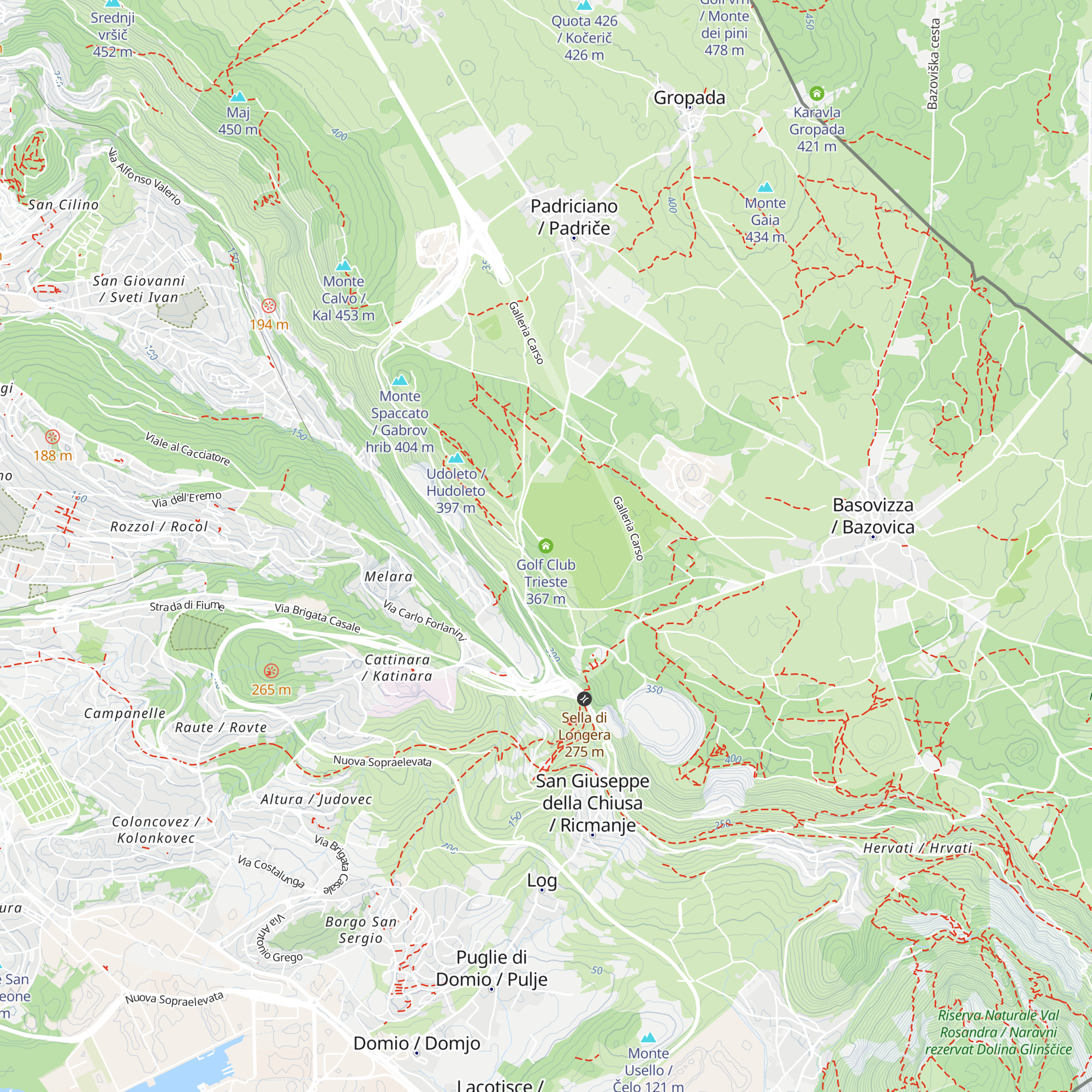 Golf Club Trieste map