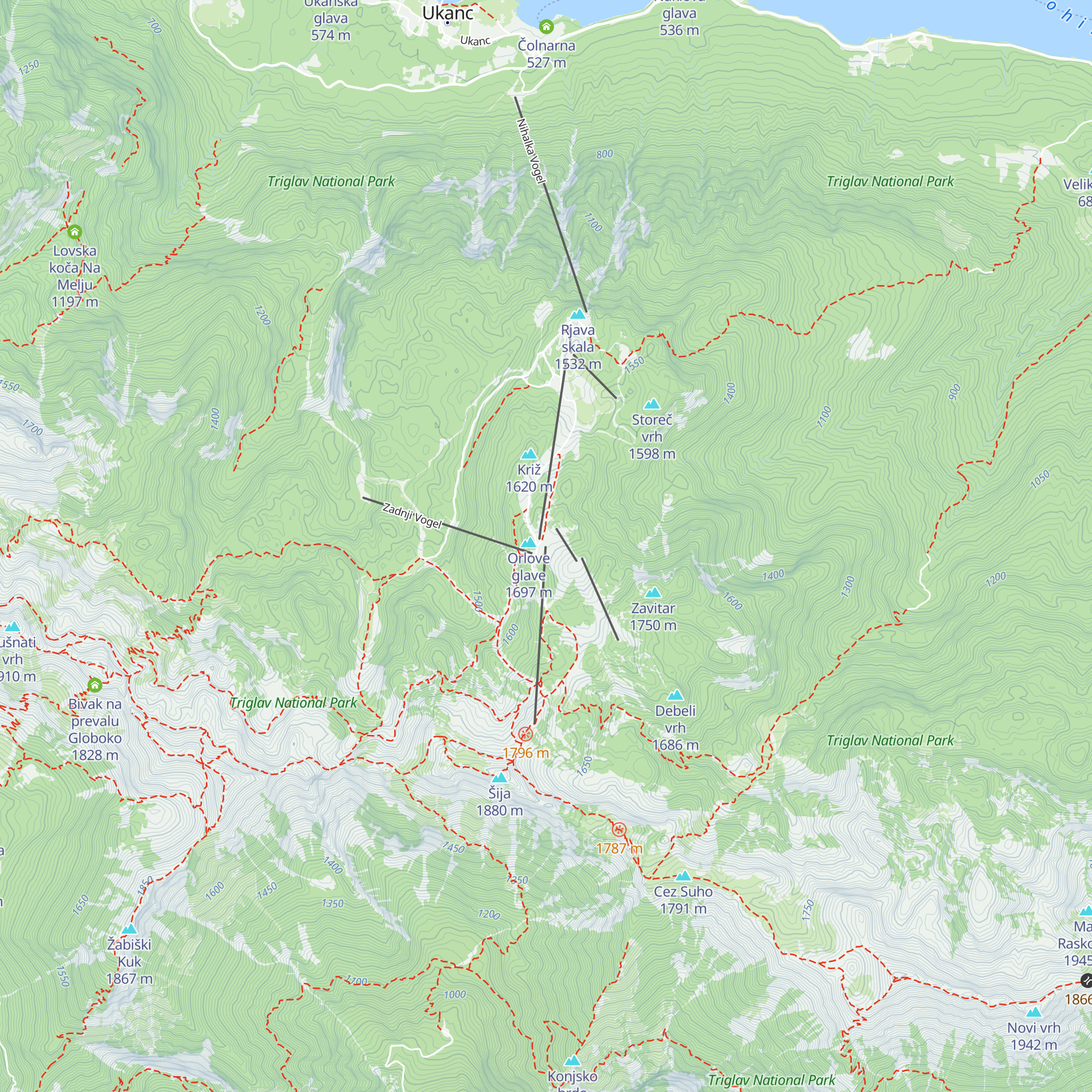 Okrepčevalnica Orlove glave map