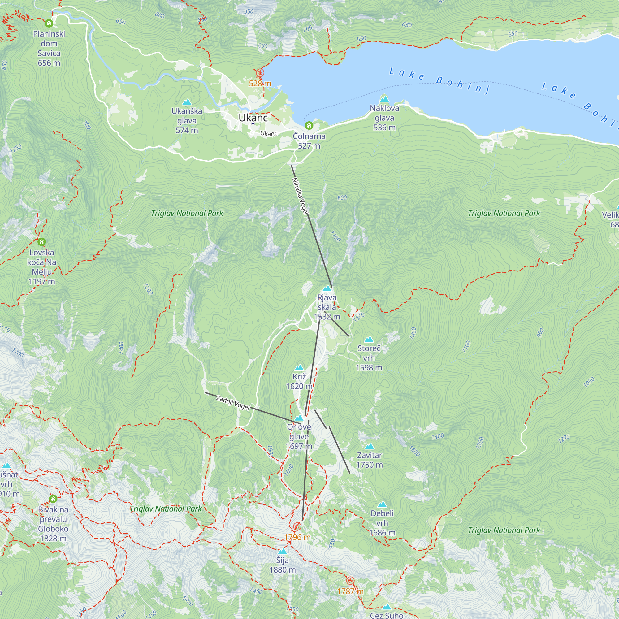 Koča Zala map