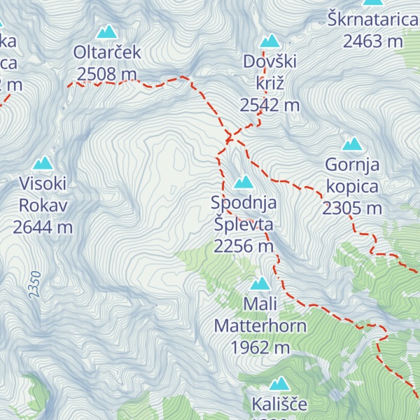 Map of Bivak II na Jezerih