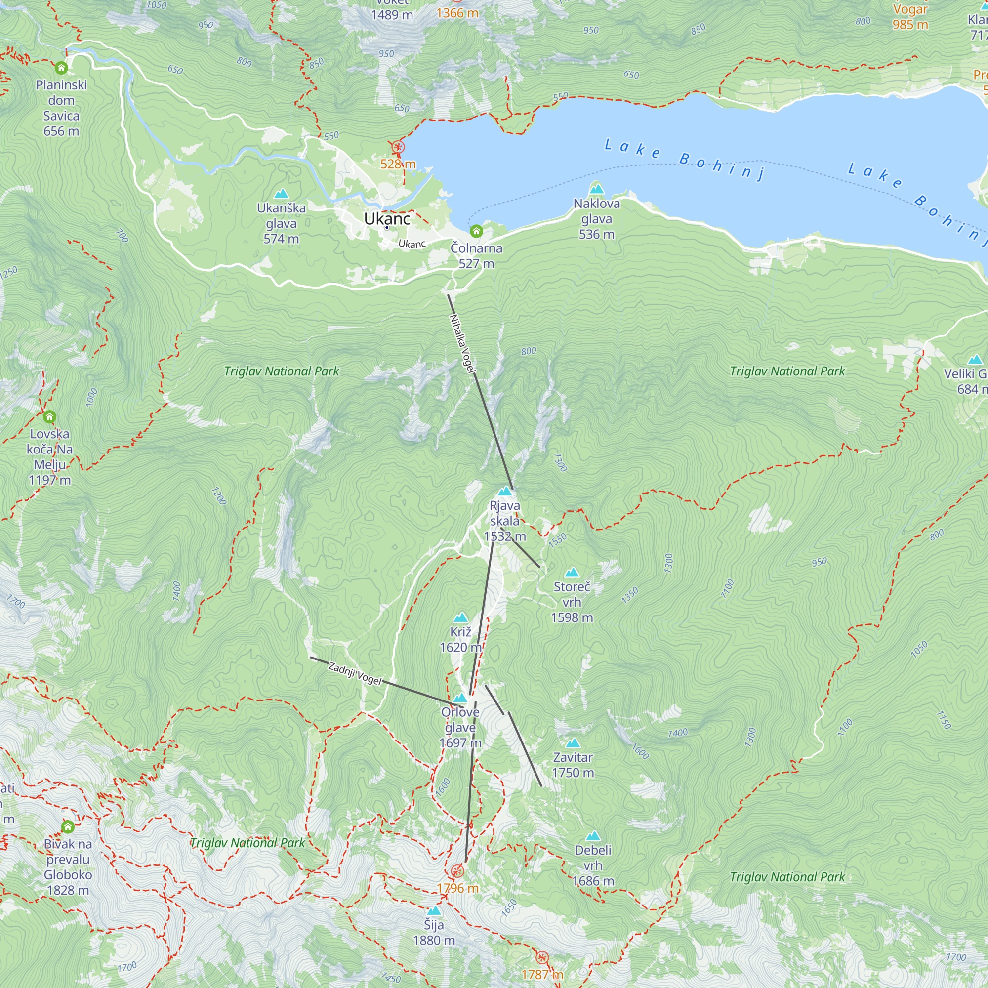 Koča Ruša map