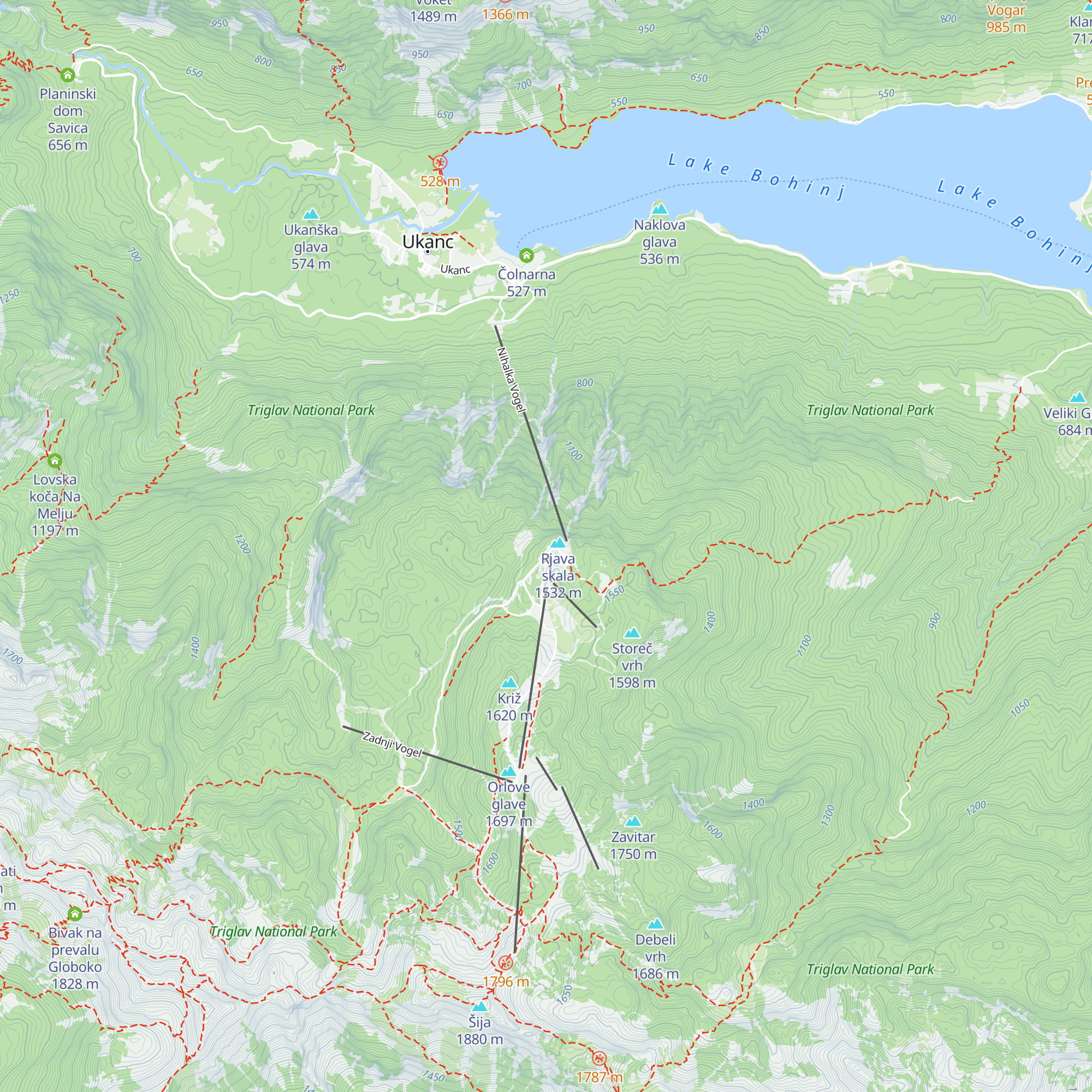 Koča Ruša map