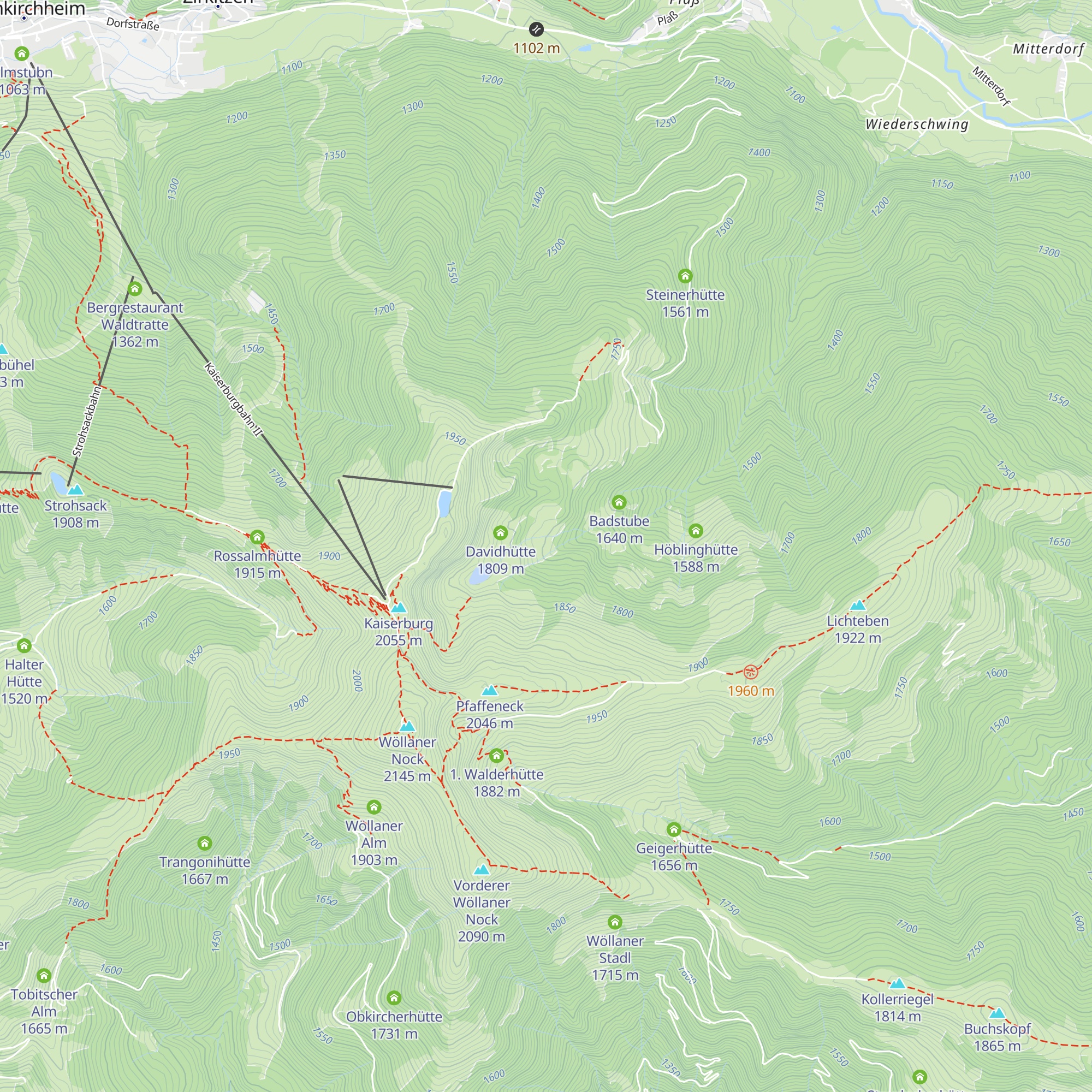 Leebhütte map
