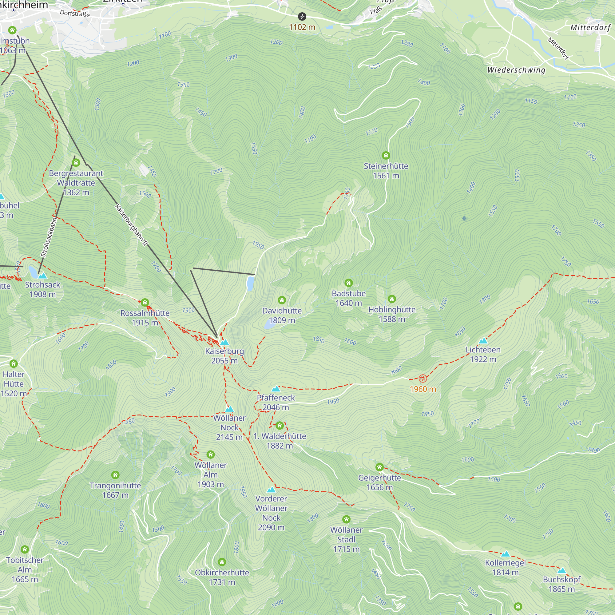 Leebhütte map