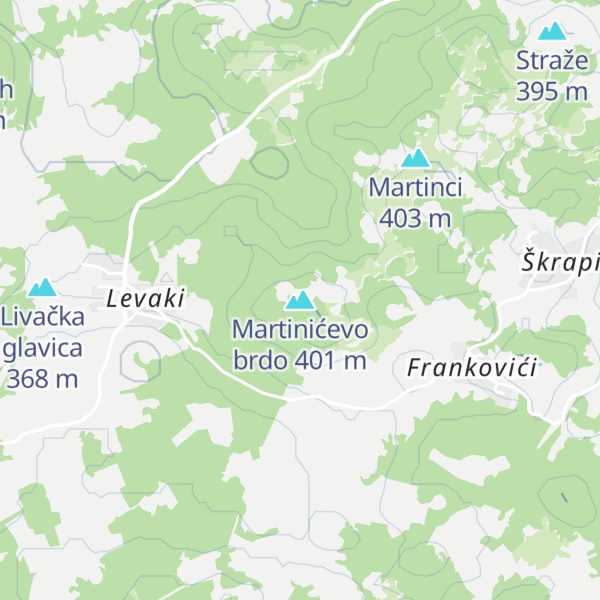 Map of Martinićevo brdo