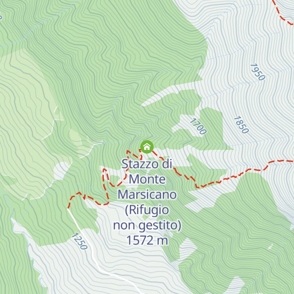 Map of Stazzo di Monte Marsicano (Rifugio non gestito)