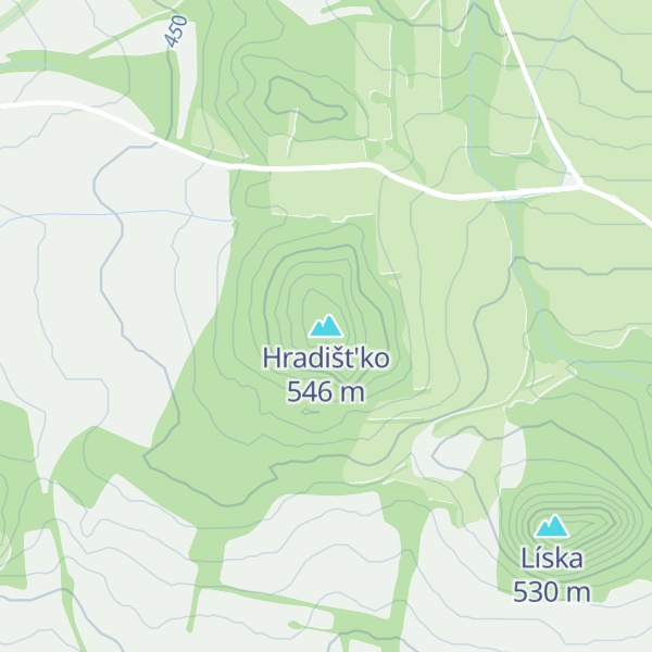 Map of Hradišt'ko