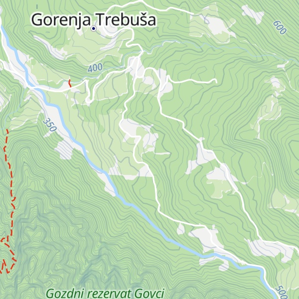 Map of Lovska družina Trebuša