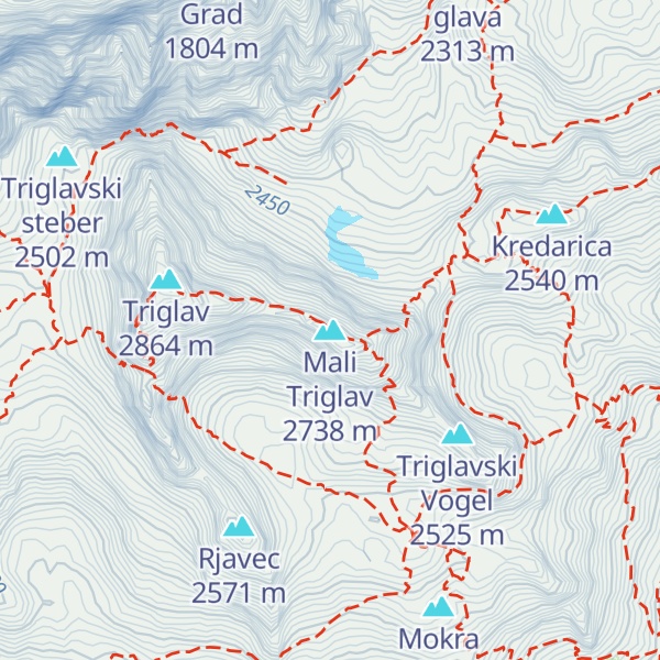 Map of Mali Triglav