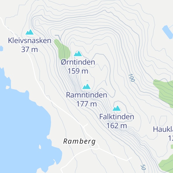 Map of Ramntinden