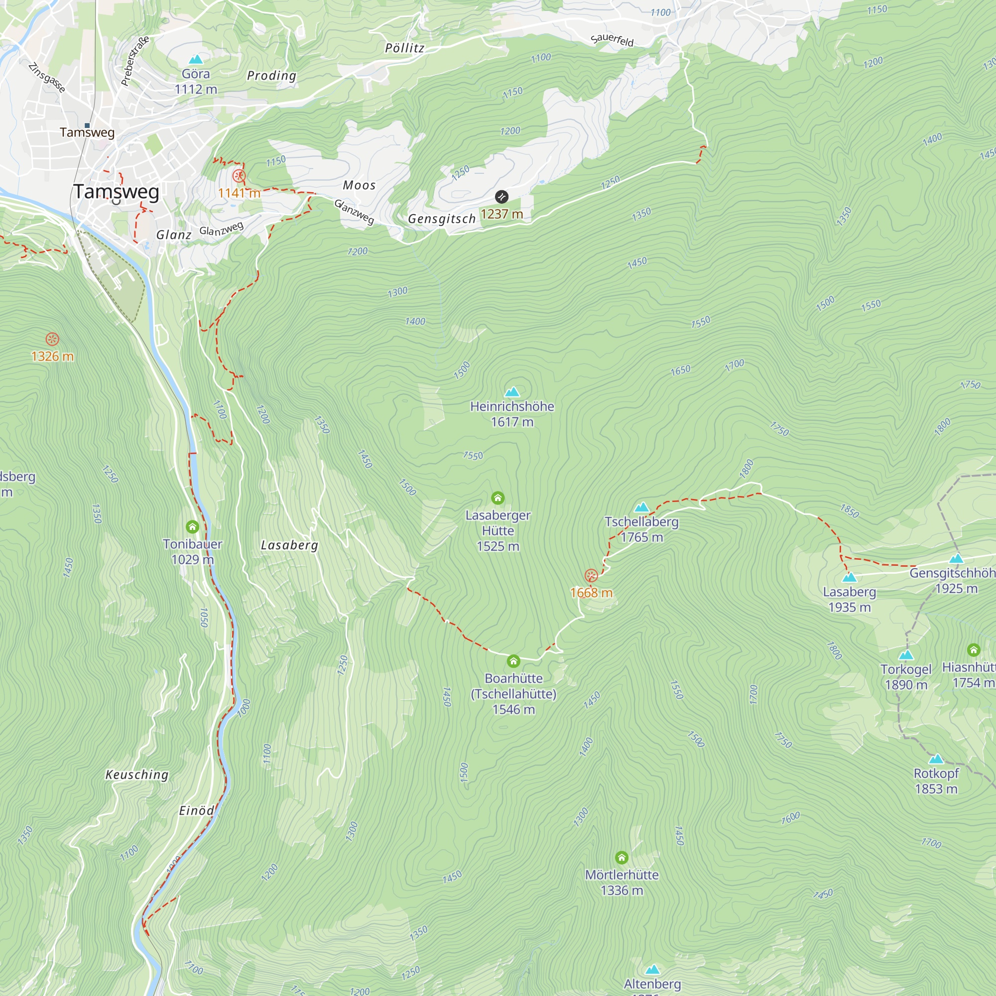Lasaberger Hütte map